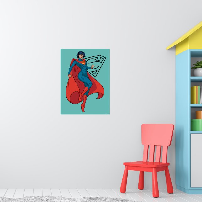 Supergirl Hovering in Blue Suit Poster (Nursery 1)