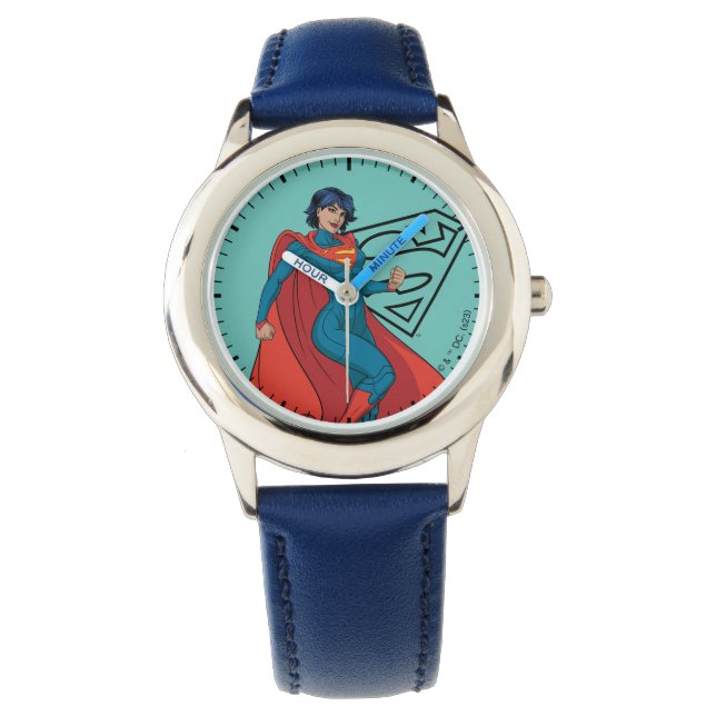 Supergirl Hovering in Blue Suit Watch (Front)