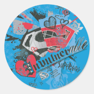 Supergirl Invulnerable Classic Round Sticker