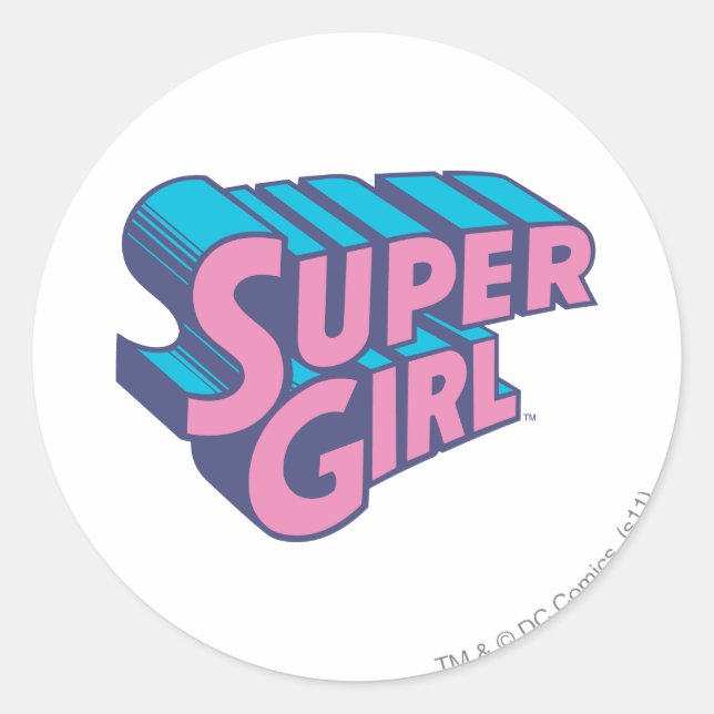 Supergirl J-Pop 10 Classic Round Sticker (Front)