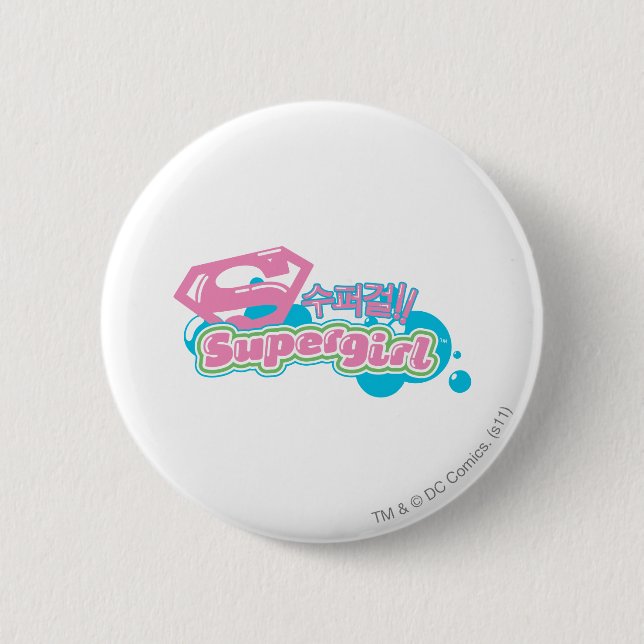 Supergirl J-Pop 3 6 Cm Round Badge (Front)