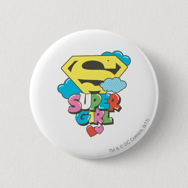 Supergirl J-Pop 5 6 Cm Round Badge (Front)