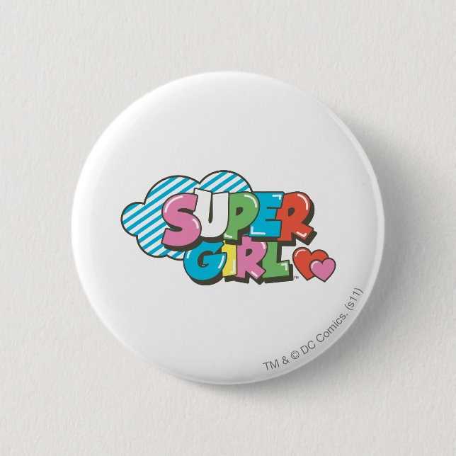 Supergirl J-Pop 9 6 Cm Round Badge (Front)