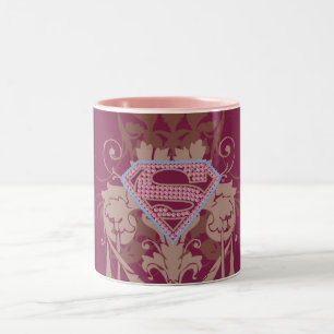Supergirl Jewel Logo Two-Tone Coffee Mug