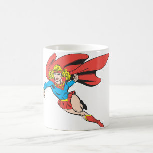 Supergirl Leaps and Punches Coffee Mug