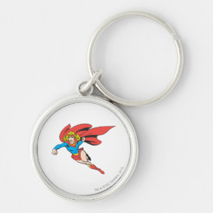 Supergirl Leaps and Punches Key Ring