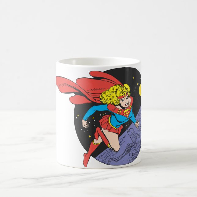 Supergirl Leaps in Space Coffee Mug (Center)