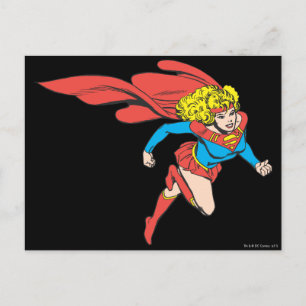 Supergirl Leaps Right Postcard