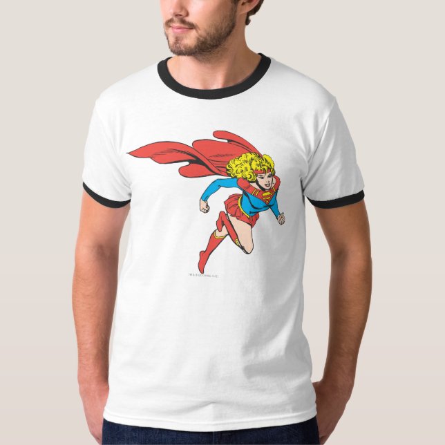 Supergirl Leaps Right T-Shirt (Front)