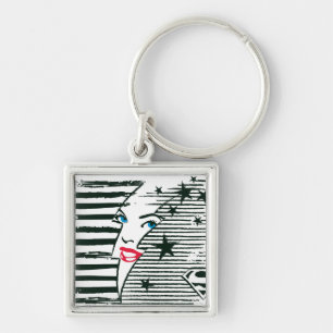 Supergirl Lightning With Face Key Ring