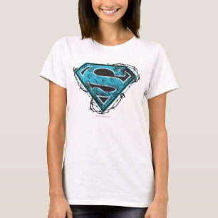 Supergirl Logo Barbed Wire and Flowers T-Shirt