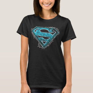 Supergirl Logo Barbed Wire and Flowers T-Shirt
