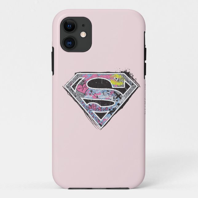 Supergirl Logo Collage Case-Mate iPhone Case (Back)