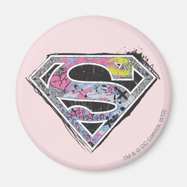 Supergirl Logo Collage Magnet (Front)