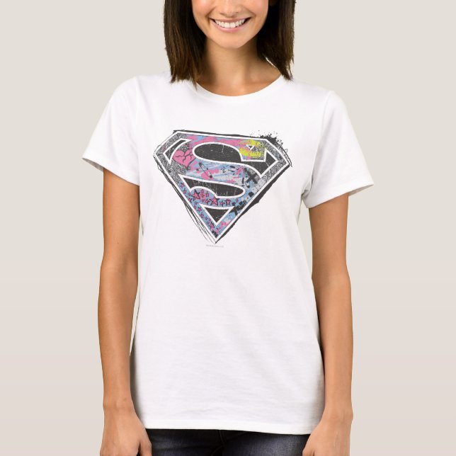 Supergirl Logo Collage T-Shirt (Front)