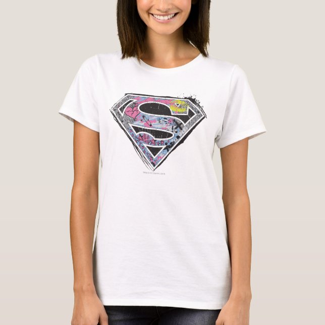 Supergirl Logo Collage T-Shirt (Front)