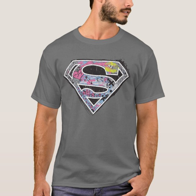Supergirl Logo Collage T-Shirt (Front)