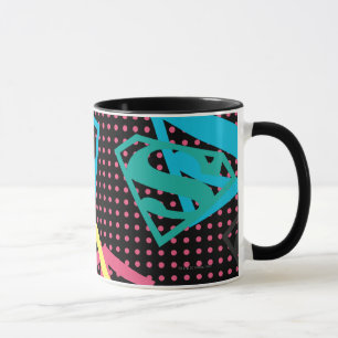 Supergirl Logo Pattern & Polka Dots Mug