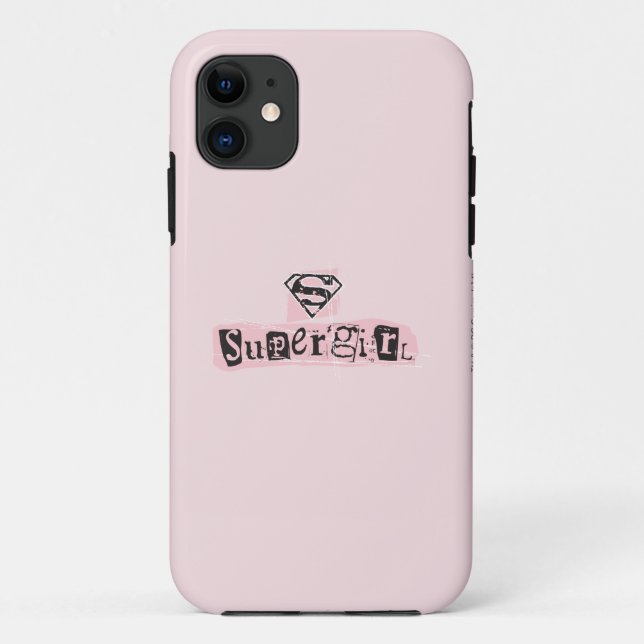 Supergirl Logo Ransom Note Case-Mate iPhone Case (Back)