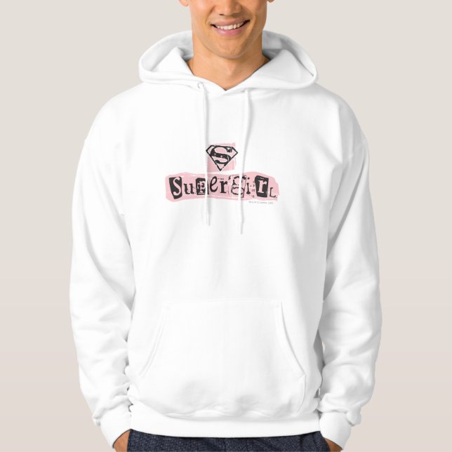 Supergirl Logo Ransom Note Hoodie (Front)