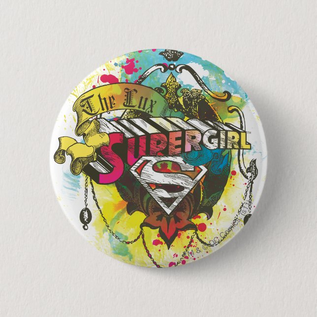 Supergirl Logo The Lux 6 Cm Round Badge (Front)