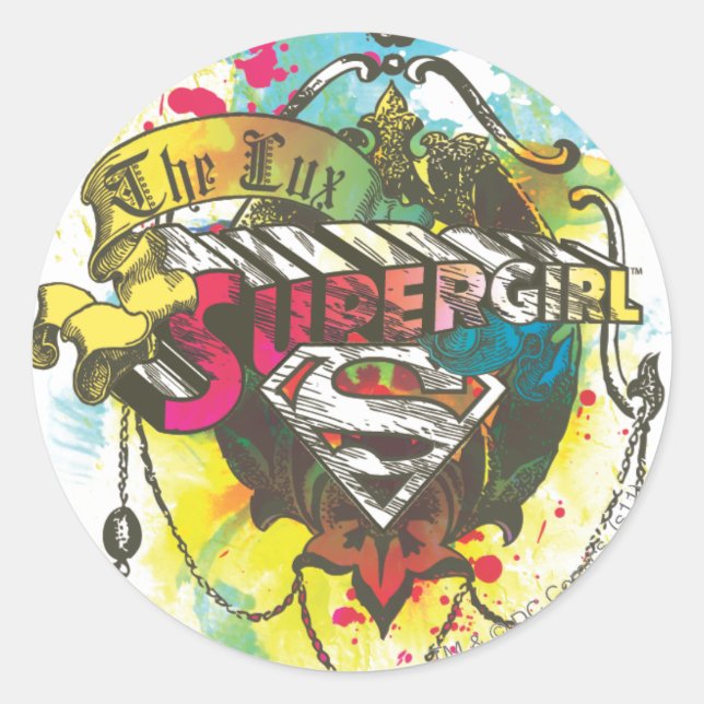 Supergirl Logo The Lux Classic Round Sticker (Front)