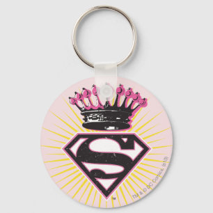 Supergirl Logo with Crown Key Ring