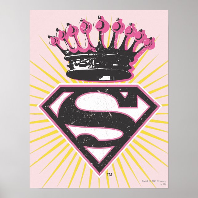 Supergirl Logo with Crown Poster (Front)