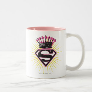 Supergirl Logo with Crown Two-Tone Coffee Mug