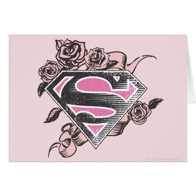 Supergirl Logo with Roses (Front Horizontal)