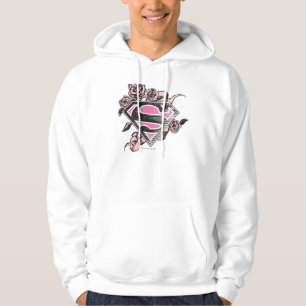 Supergirl Logo with Roses Hoodie