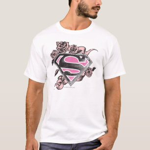 Supergirl Logo with Roses T-Shirt