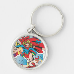Supergirl Love Conquers Key Ring