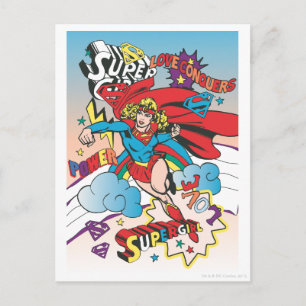 Supergirl Love Conquers Postcard