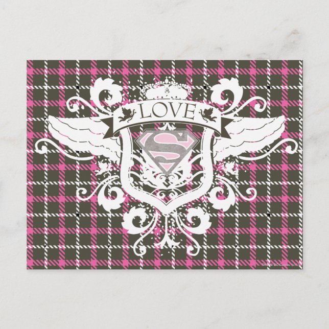 Supergirl Love Crest Postcard (Front)