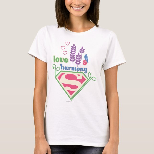 Supergirl Love & Harmony T-Shirt (Front)