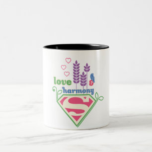 Supergirl Love & Harmony Two-Tone Coffee Mug