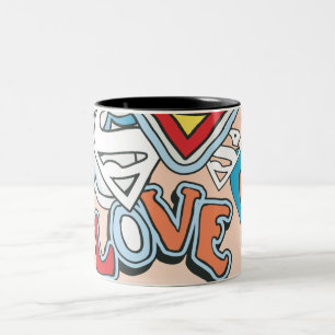 Supergirl Love Two-Tone Coffee Mug