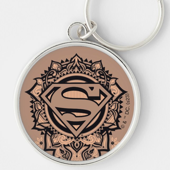Supergirl Mandala Graphic Key Ring (Front)