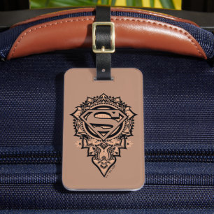 Supergirl Mandala Graphic Luggage Tag