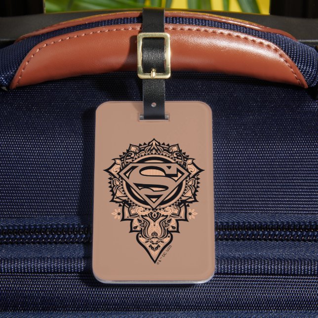 Supergirl Mandala Graphic Luggage Tag (Front Insitu 2)