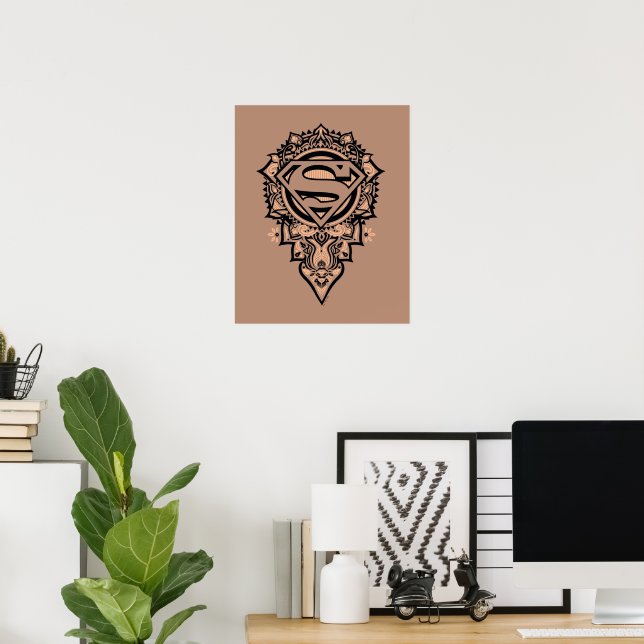 Supergirl Mandala Graphic Poster (Home Office)