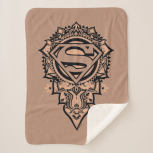 Supergirl Mandala Graphic Sherpa Blanket
