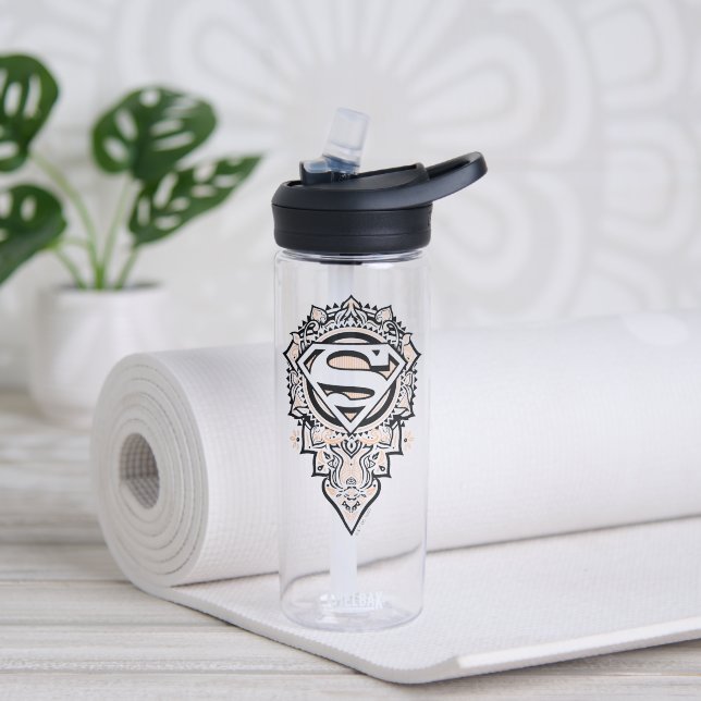 Supergirl Mandala Graphic Water Bottle (Yoga)