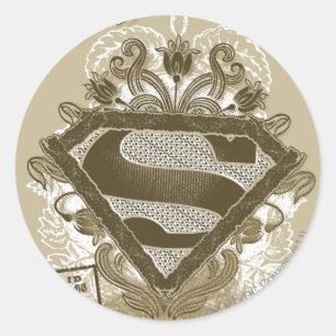 Supergirl Metropolis Ballet Brown Classic Round Sticker