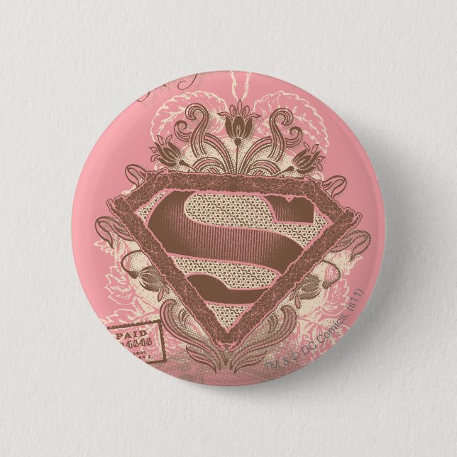Supergirl Metropolis Ballet Pink 6 Cm Round Badge (Front)