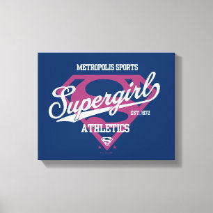 Supergirl Metropolis Sports Athletics Graphic Canvas Print
