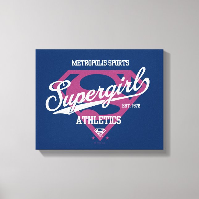 Supergirl Metropolis Sports Athletics Graphic Canvas Print (Front)