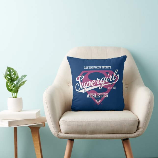 Supergirl Metropolis Sports Athletics Graphic Cushion (Chair)