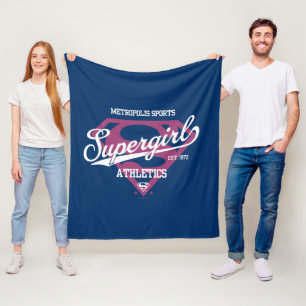 Supergirl Metropolis Sports Athletics Graphic Fleece Blanket